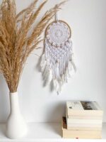 łapacz snów na ścianę z makramy z Bali