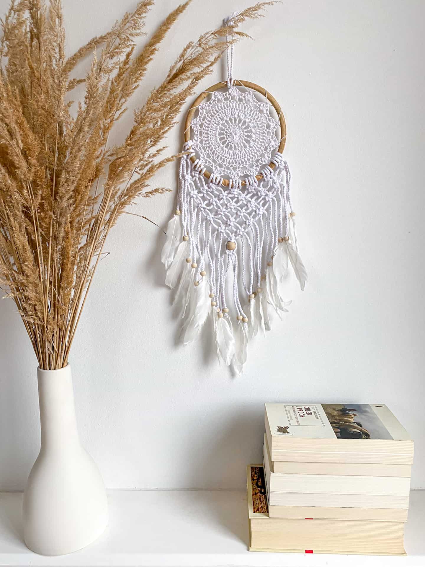 lapacz-snow-na-sciane-pleciony-z-makramy łapacz snów na ścianę z makramy z Bali