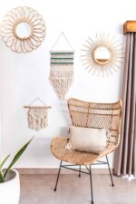 Poszewka 60x40 makrama z surowej bawełny styl boho