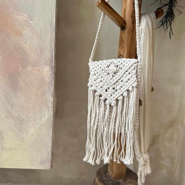 torebka pleciona z makramy