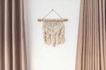 Makrama na ścianę pleciona ze sznurka w stylu boho
