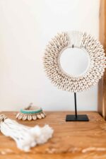 Okrągła handmade dekoracja w stylu boho