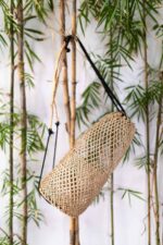 Recznie robiony rattanowy plecak z Borneo Boho