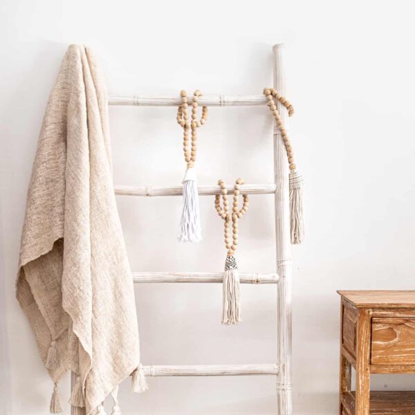 koce w stylu boho z surowej bawełny