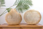 Abażur rattanowy boho handmade