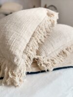 poszewka na poduszke boho z frędzlami