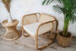 fotel rattanowy retro