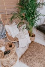 poszewka na poduszke z juty siedzisko