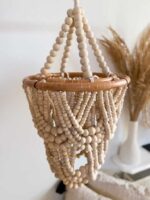 beżowy koralikowy żyrandol kuleczki