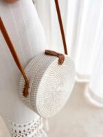 rattanowa torebka biała boho