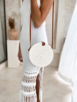 torebka rattanowa biała