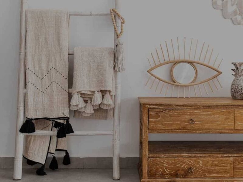 poduszka makrama i koc