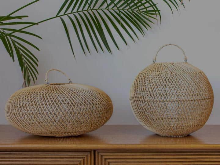 lampy rattanowe plecione