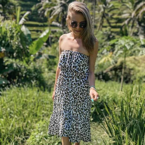 sukienka w panterke boho