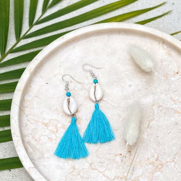 kolczyki z frędzlami boho