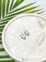 srebrne kolczyki z muszelka