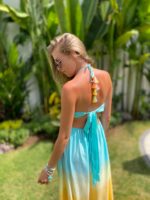 sukienka wiązana na plecach tęcza