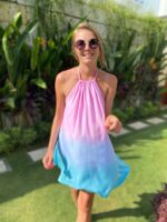 krótka sukienka w pastele