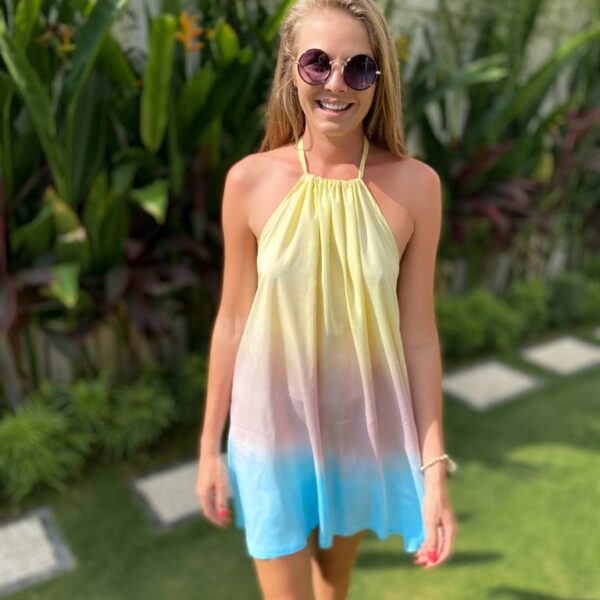 krótka sukienka tie dye