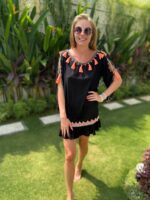 sukienka z frędzlami boho