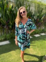 sukienka kimono w liście