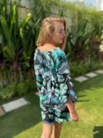 sukienka boho liście kimono