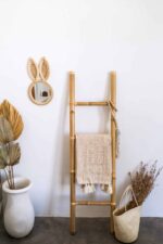 Boho Rattan Wall Mirror – BUNNY Shape