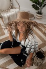 kapelusz słomkowy brązowy