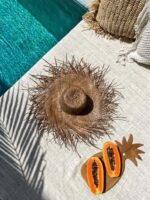 Straw Beach Hat – BROWN