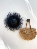 czarny kapelusz słomiany