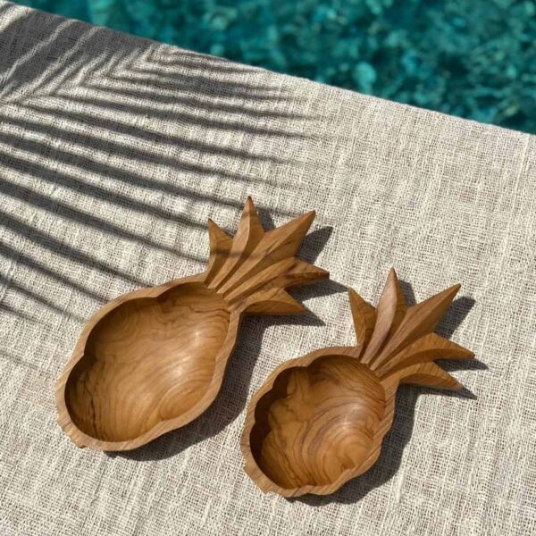 miseczki ananasowe teak