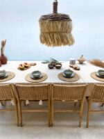 lampa z frędzlami boho