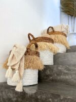 Boho Storage Baskets – PUTIH (White) - Image 2