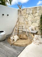 namiot z makramy boho