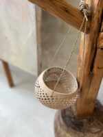 lampion z kokosa świecznik