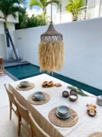 Woven Rattan Lampshade ALIF | Natural Boho Light Cover 40x40 - Image 2