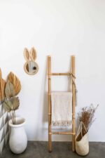 drabinka bambusowa do łazienki