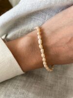 bransoletka perły różowe