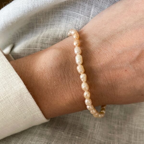 bransoletka perły różowe