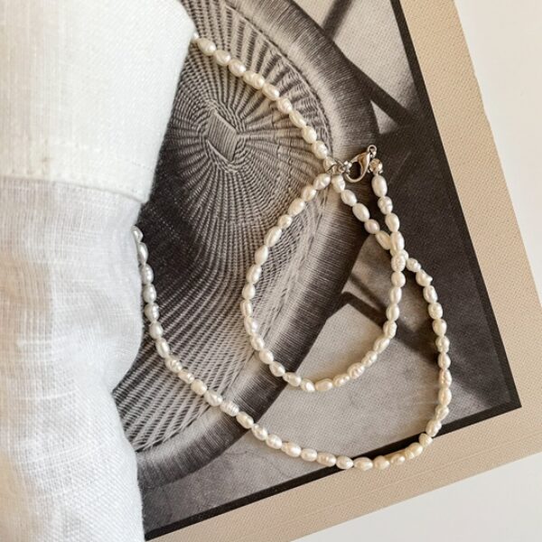 naszyjnik i bransoletka z pereł