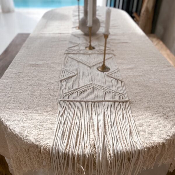bieżnik na stół boho makrama