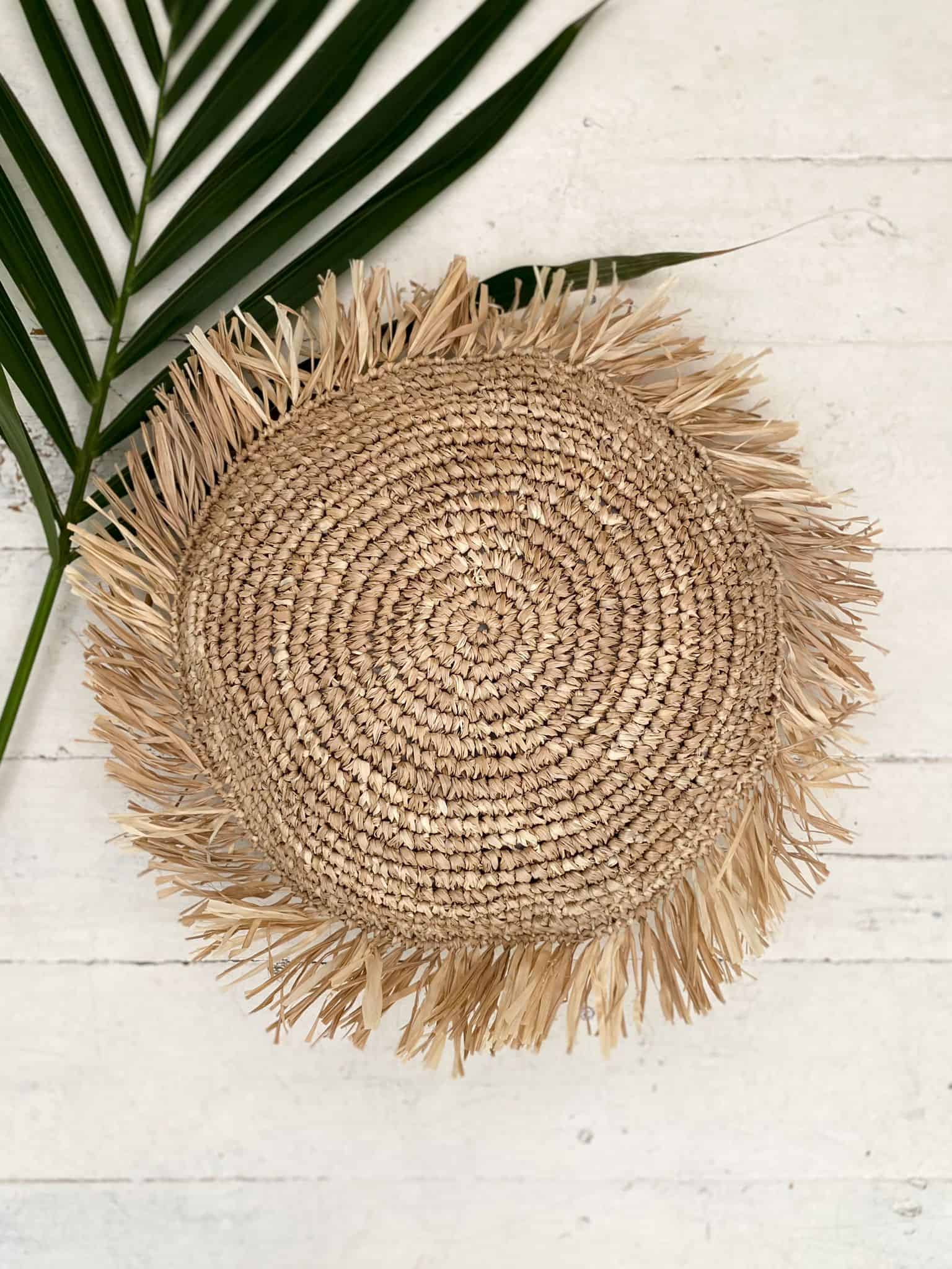 poduszka-z-rafii-boho poszewka-z-rafii