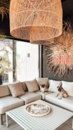 klosz rattanowy boho