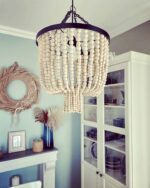 Wood Bead Boho Chandelier AGUNG | Hand-Strung Pendant Light 40x70 - Image 6