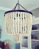 lampa z koralików boho