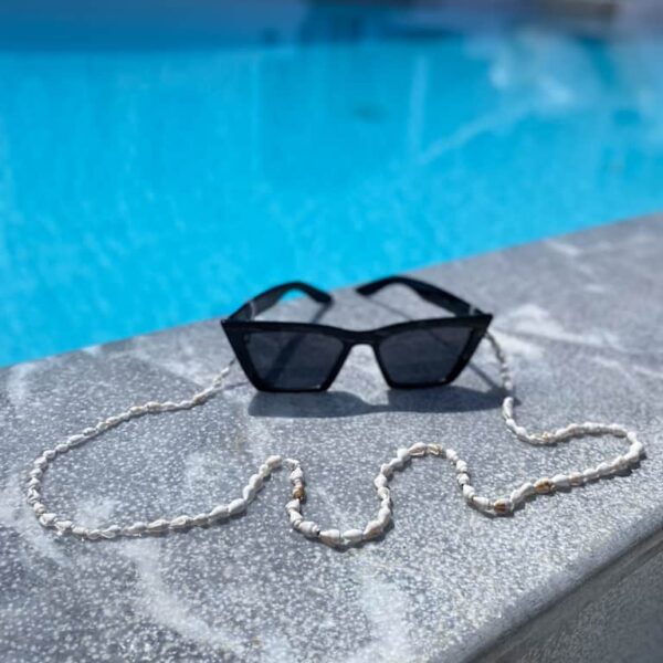 łańcuszek na okulary muszle