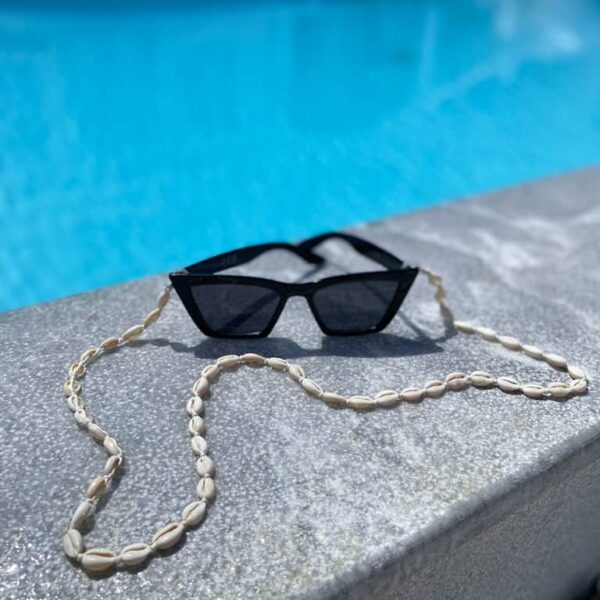 łańcuszek do okularów muszelki