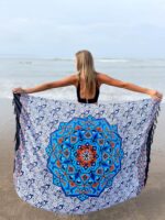 pareo plażowe niebieskie