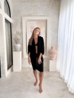 narzutka damska czarna