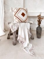 Boho Handwoven Cushion Cover with Fringes MIA 40x40 - Image 4